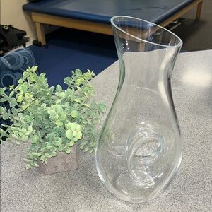 Elegant Clear Glass pierced Carafe